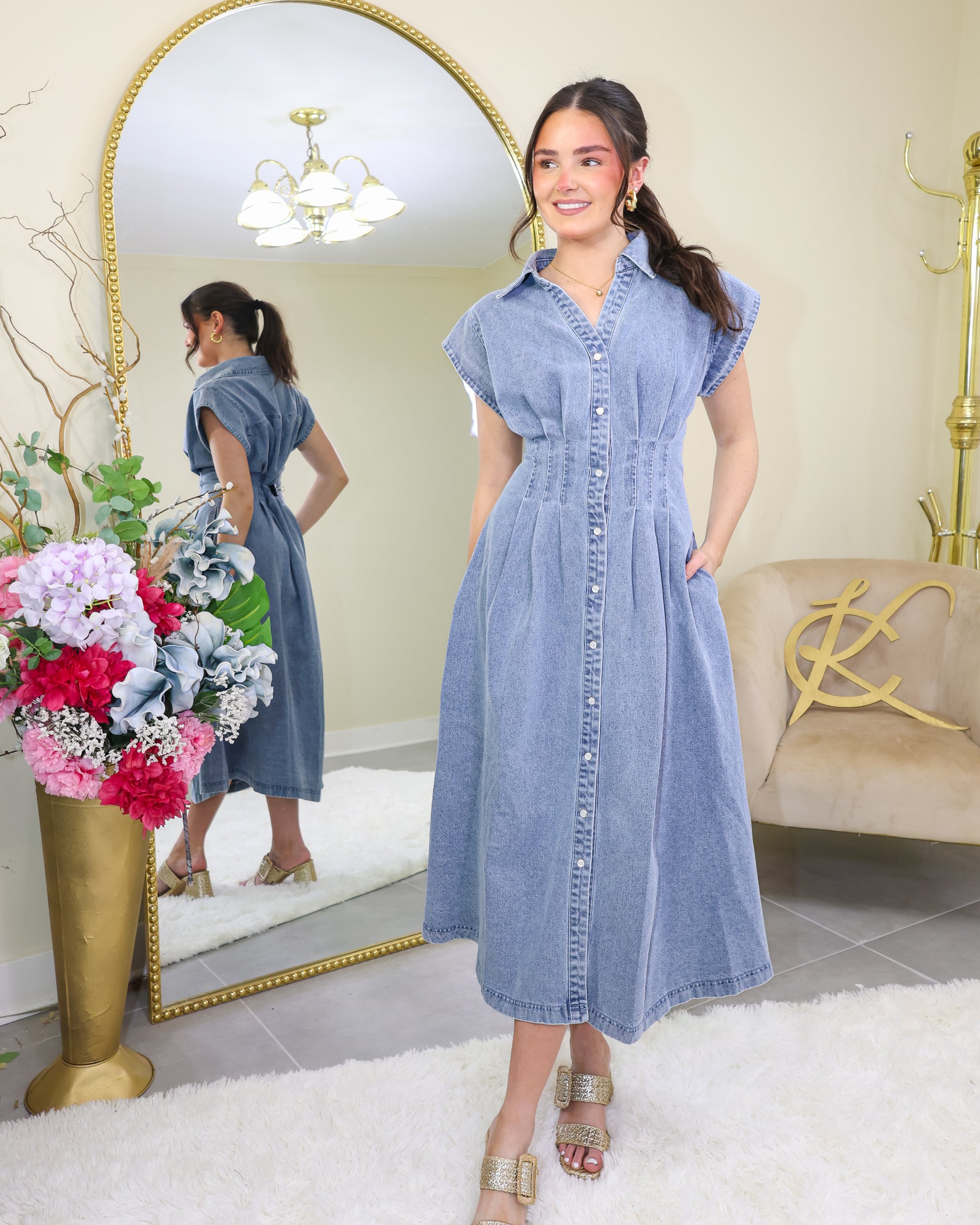 Classic Cool Corset Denim Maxi Dress – KCoutureBoutique