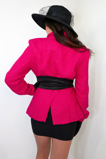 Fashionable In Fuchsia Tweed Jacket