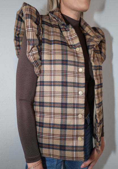 THML Posh Plaid Puffer Vest