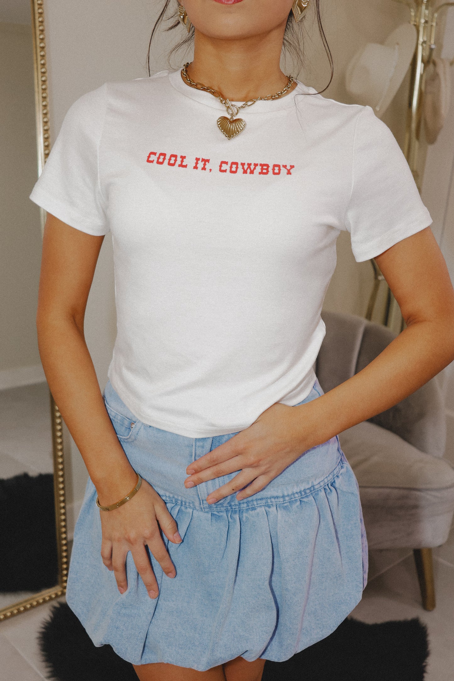 "Cool It Cowboy" Baby Tee