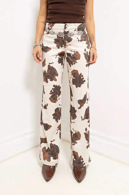 Cowgirl Canvas Low Waist Suede Pants