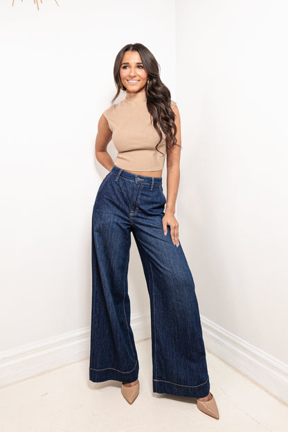 Cozy Days High Neck Sweater Knit Top