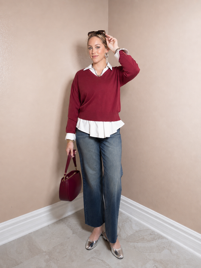 Timeless V-Neck Sweater Top