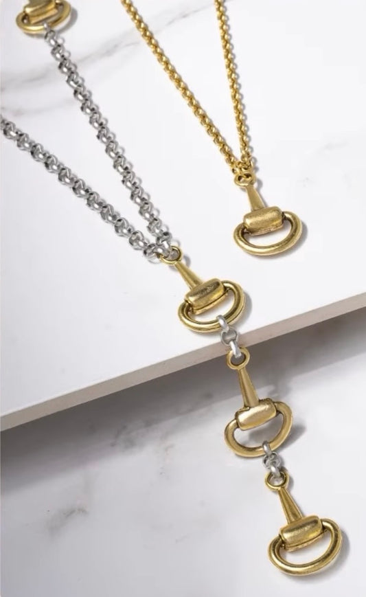 Yochi Luna Snaffle Bit Necklace