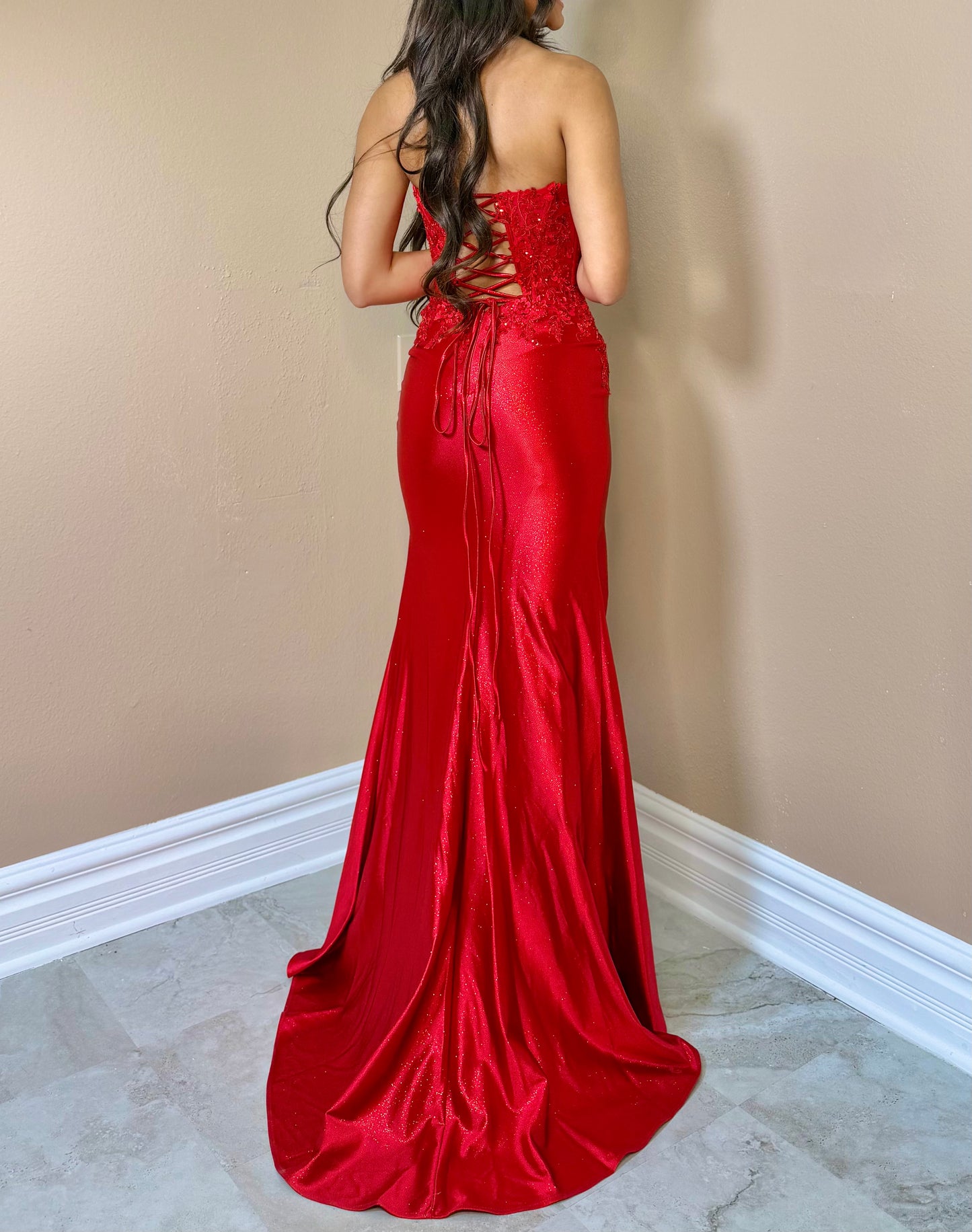 Noir Allure Lace Gown