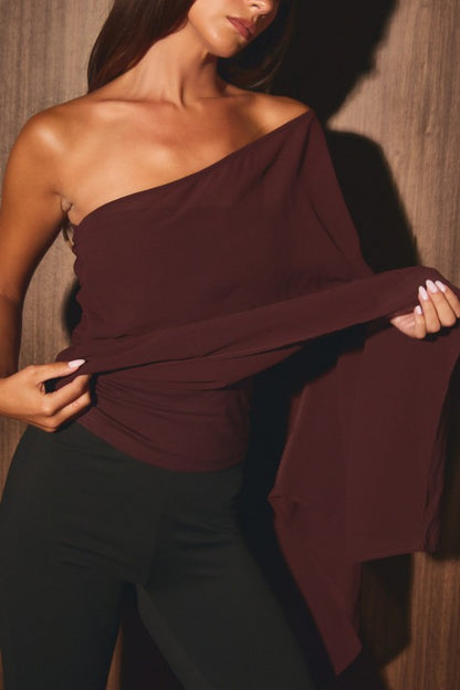 Draped Desire Chiffon Top