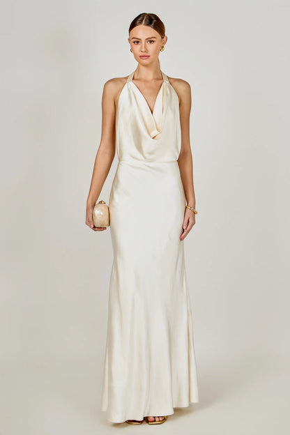 Endless Rose Satin Cowl Maxi Dress