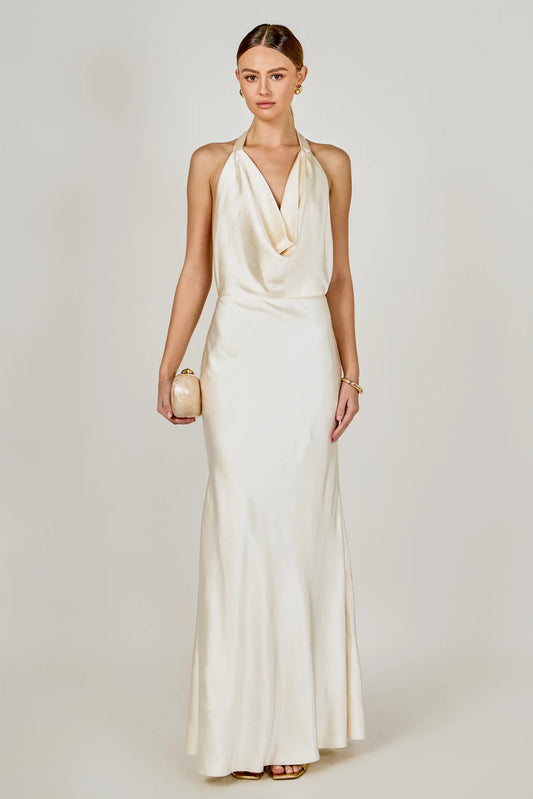 Endless Rose Satin Cowl Maxi Dress