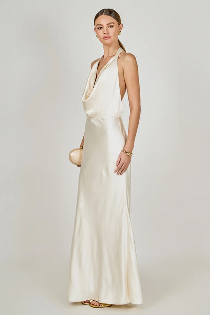 Endless Rose Satin Cowl Maxi Dress