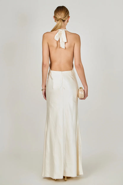 Endless Rose Satin Cowl Maxi Dress