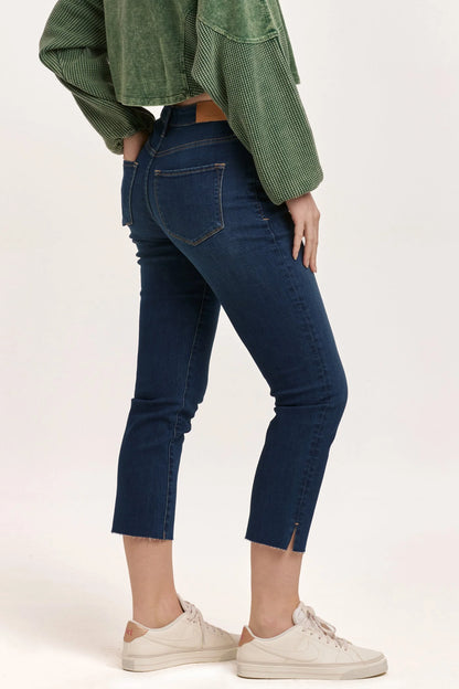 Dear John Frankie Straight Leg Crop Raw Hem Jeans