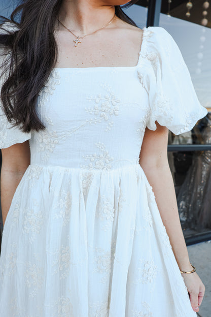 Daisy Dreams Embroidered Midi Dress