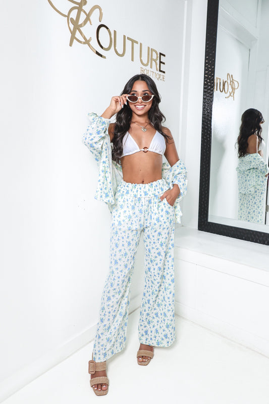 Lucca Daisy Drift Gauze Elastic Waist Pants
