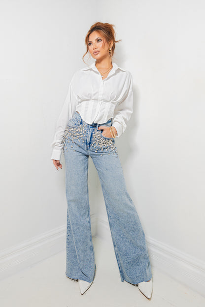 Dear John Fiona Sparkle Wide Leg Jeans