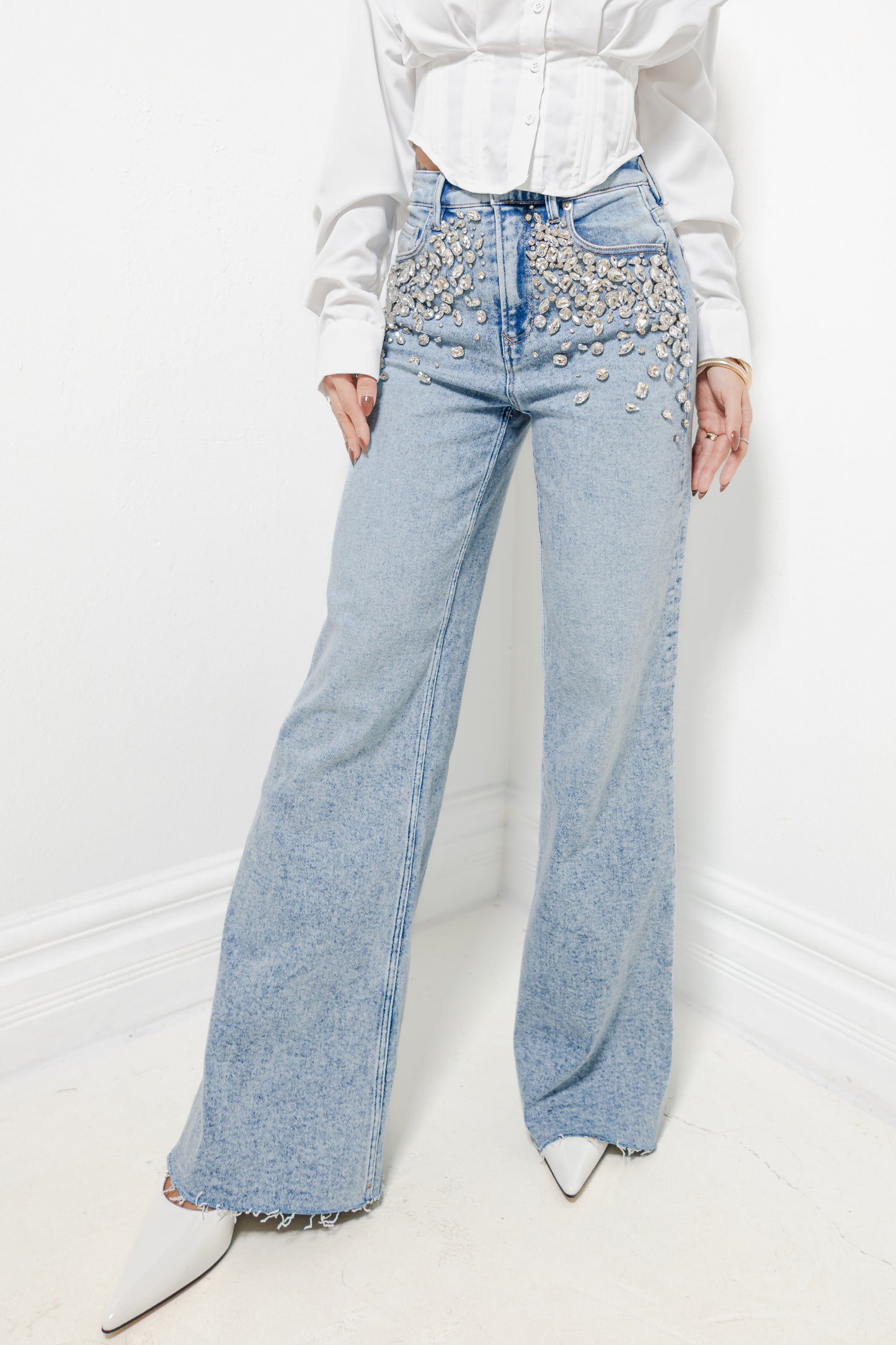 Dear John Fiona Sparkle Wide Leg Jeans