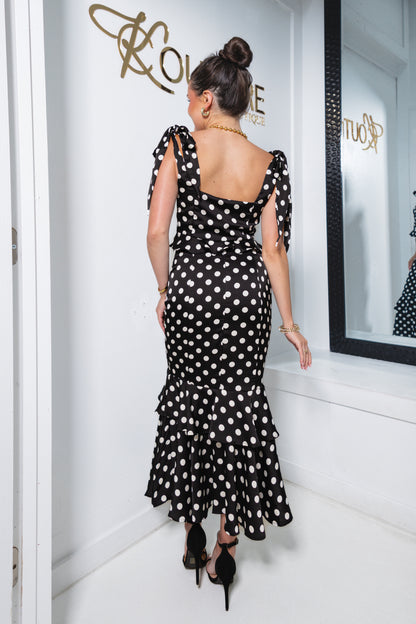 Dotty On You Bow Ties Cropped Top