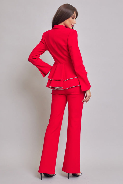 Dress Slacks With Front Slit-Bottoms-KCoutureBoutique, women's boutique in Bossier City, Louisiana