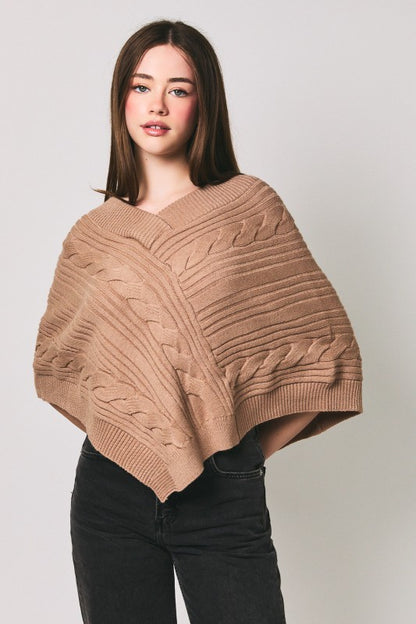 Cabin Cozy Sweater Poncho