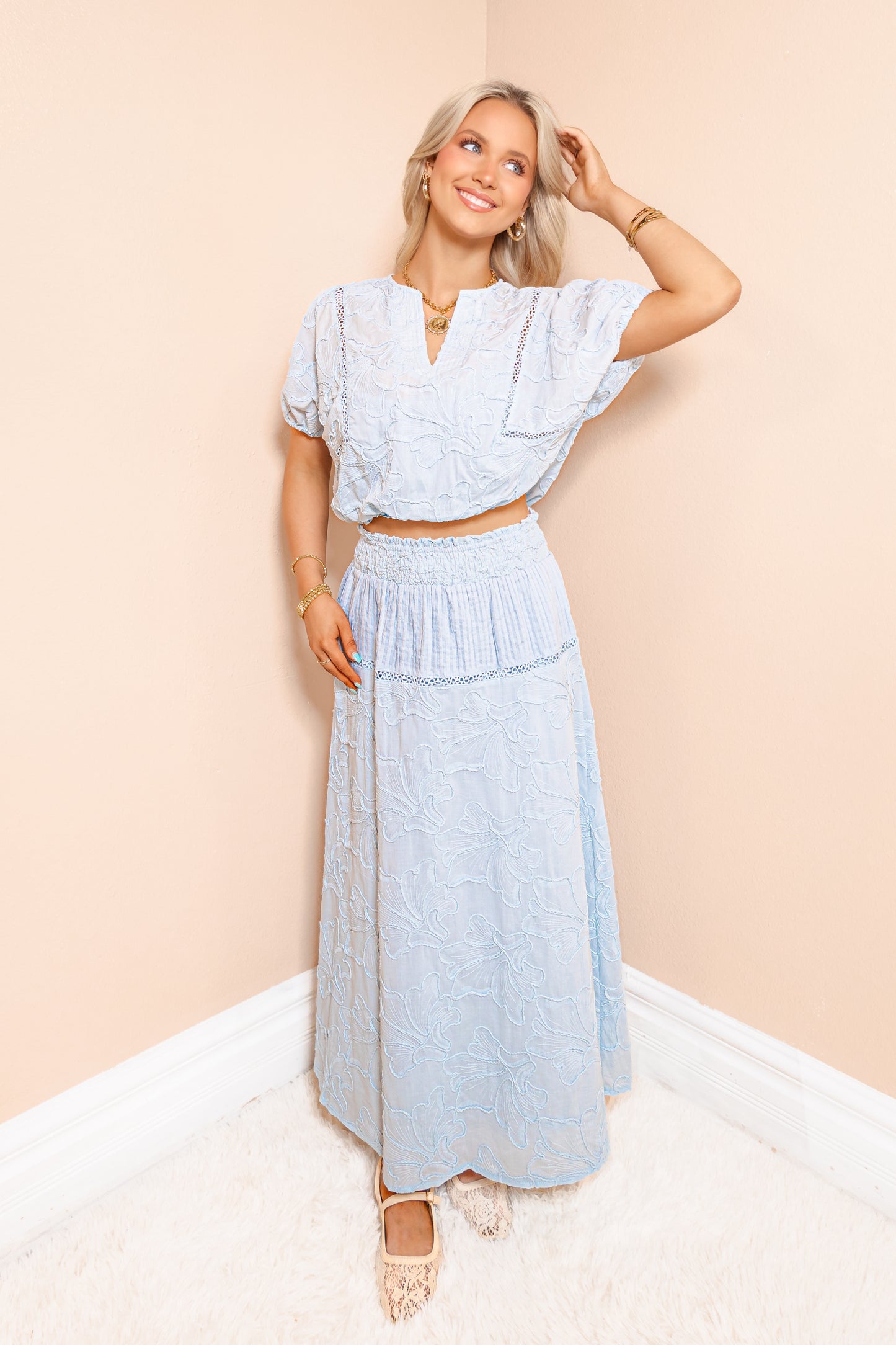 Skyline Embroidered Skirt