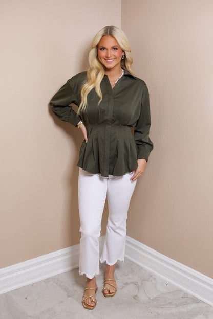 Pleated to Perfection Long Sleeve Top