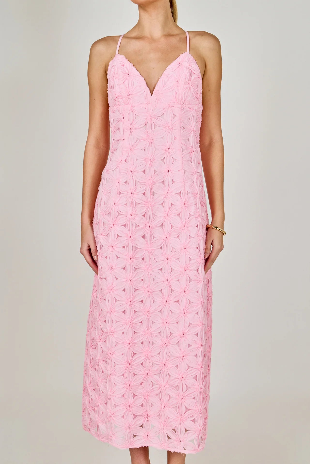 Endless Rose Lace Spaghetti Strap Midi Dress
