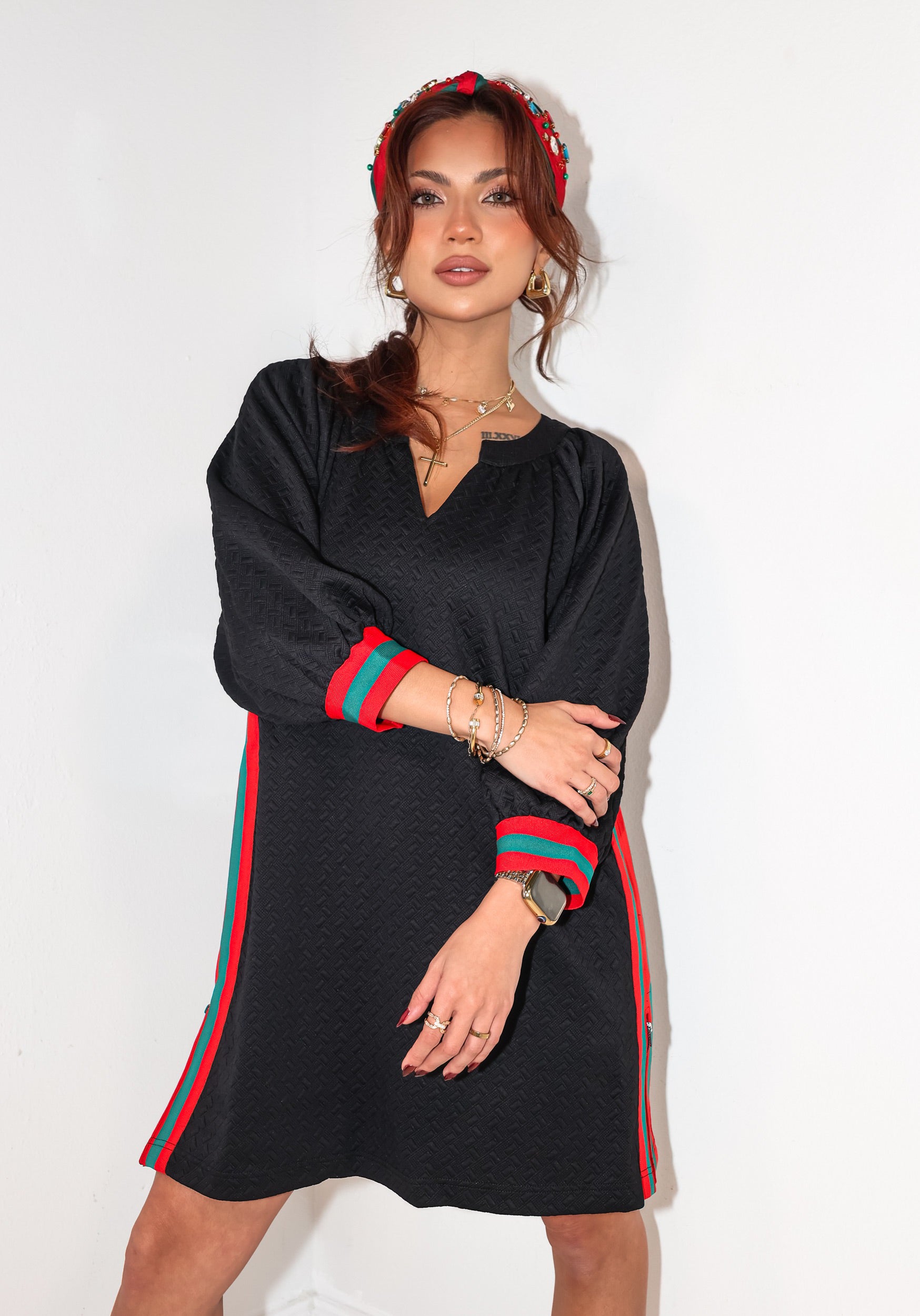 Edge Line Pullover Mini Dress Edge Line Pullover Mini Dress