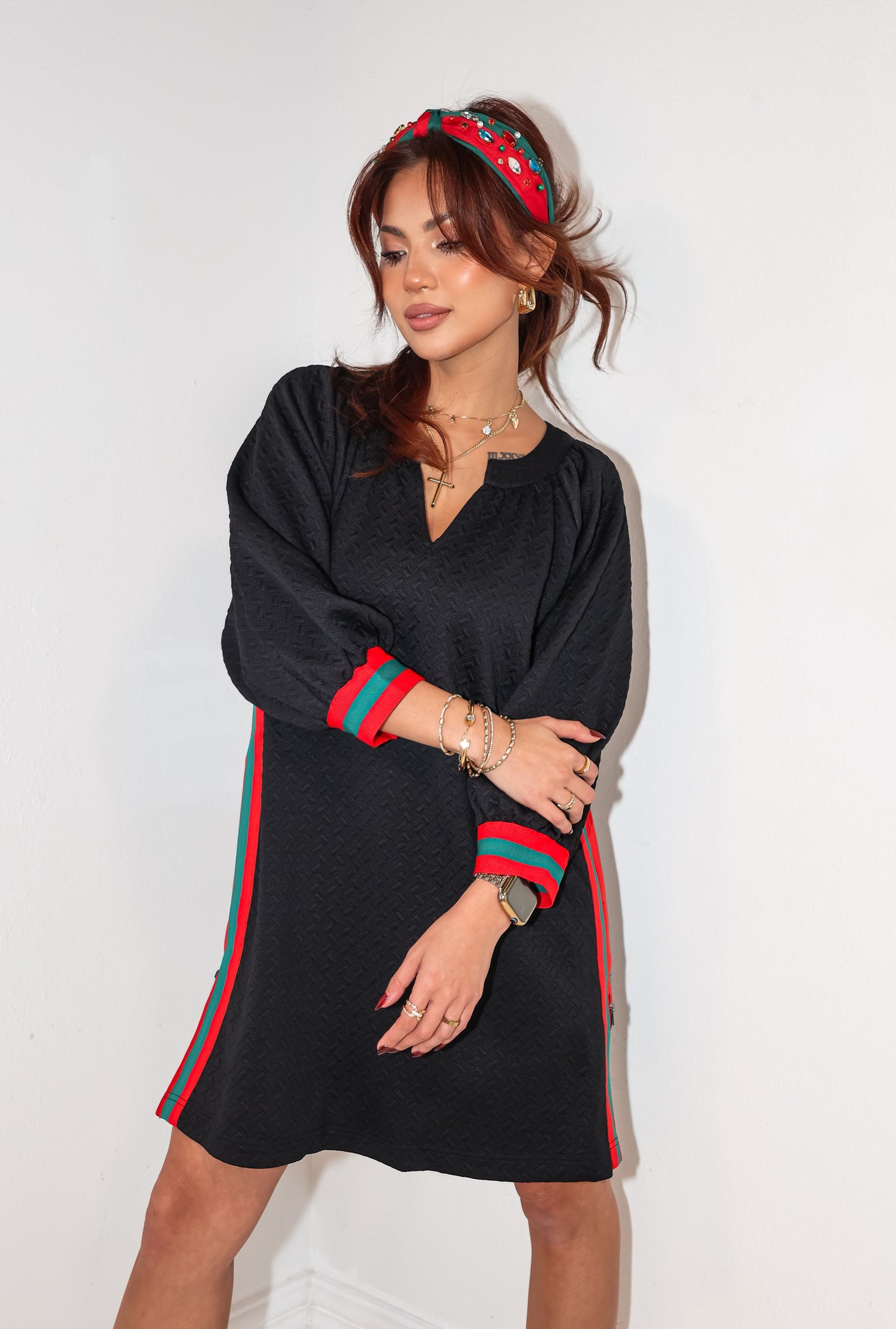 Edge Line Pullover Mini Dress