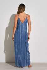Elan Blue Silver Arrow Print Maxi Dress-Dresses-KCoutureBoutique, women's boutique in Bossier City, Louisiana