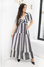 Elan Open Back Ruffle Sleeve Maxi Dress-Dresses-KCoutureBoutique, women's boutique in Bossier City, Louisiana
