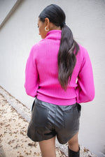 Elan Turtleneck Front Cut Out Sweater-Sweaters-KCoutureBoutique, women's boutique in Bossier City, Louisiana