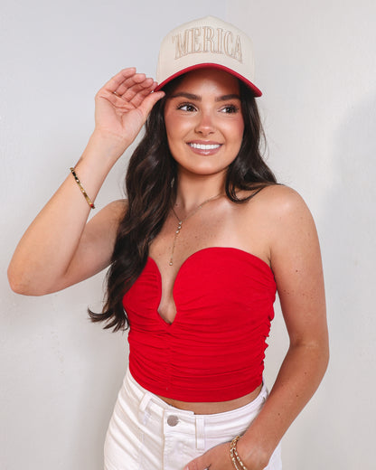 Embroidered 'Merica Trucker Hat