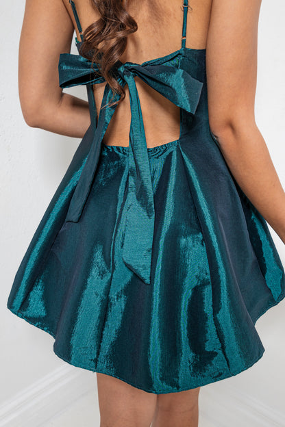 Emerald Affair & Flare Mini Dress