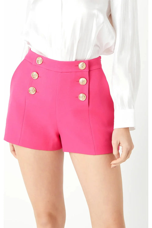Endless Rose Gold Button Shorts-Bottoms-KCoutureBoutique, women's boutique in Bossier City, Louisiana