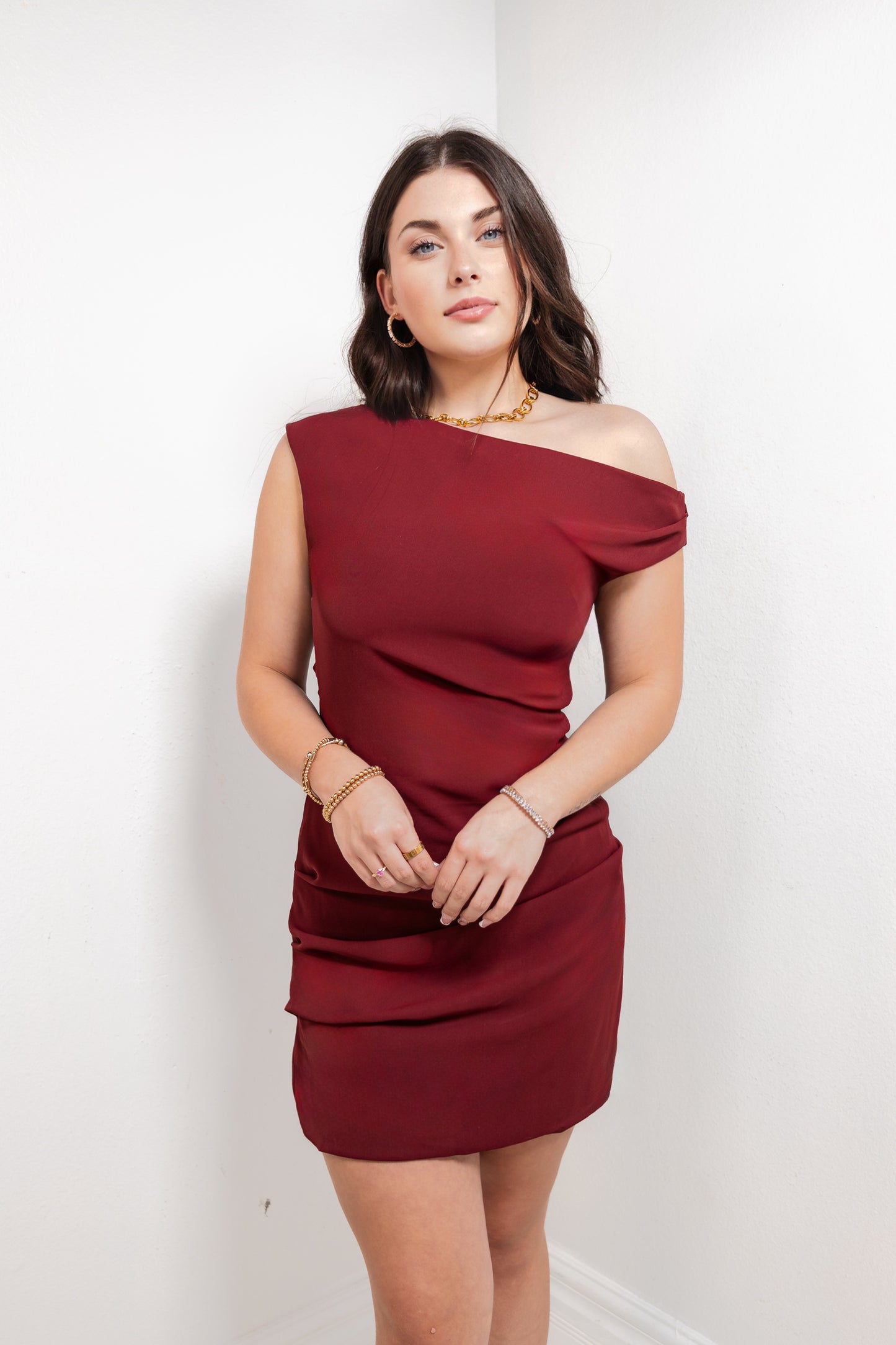 Endless Rose Evening Rouge Accented Mini Dress