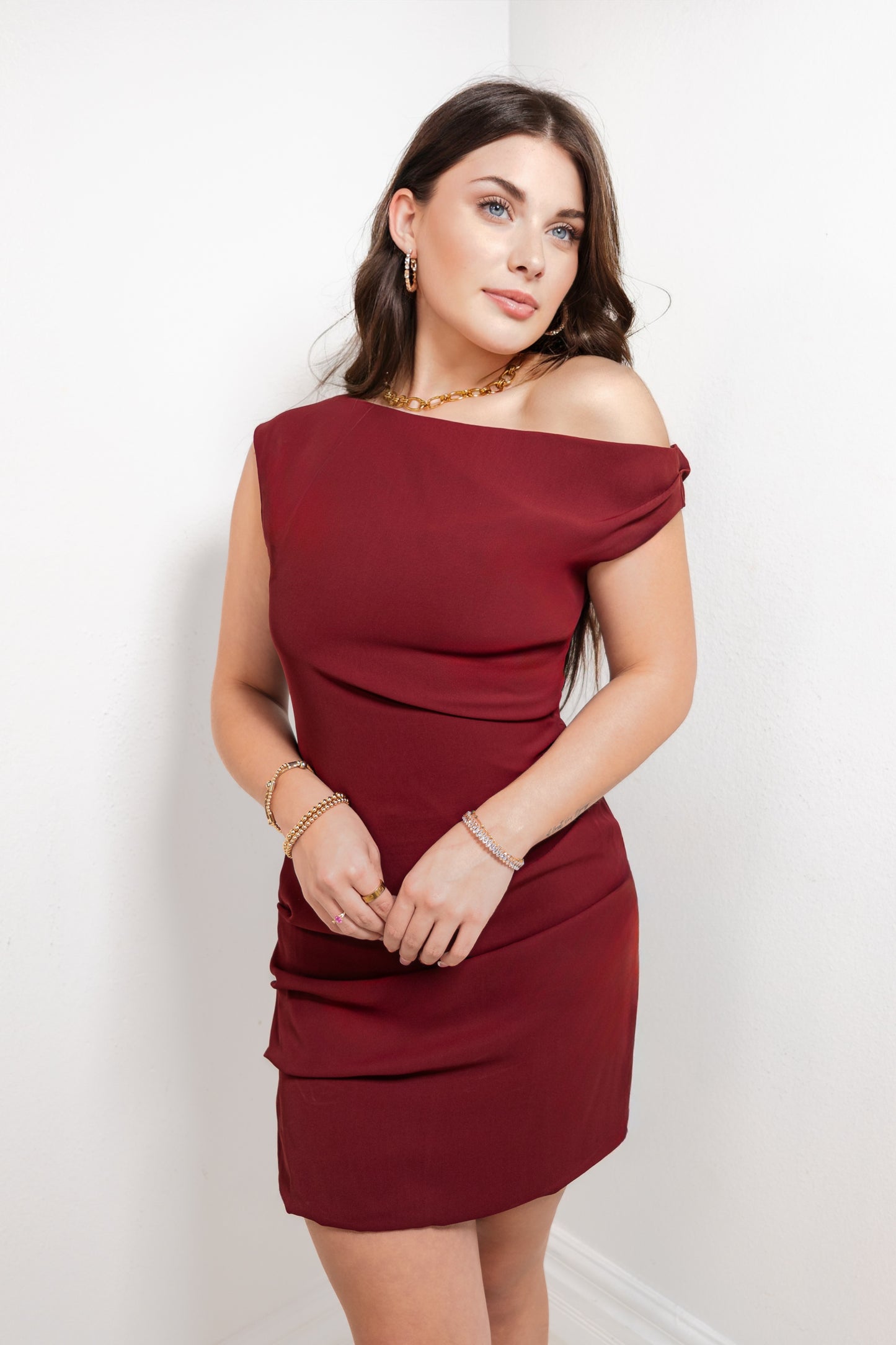 Endless Rose Evening Rouge Accented Mini Dress