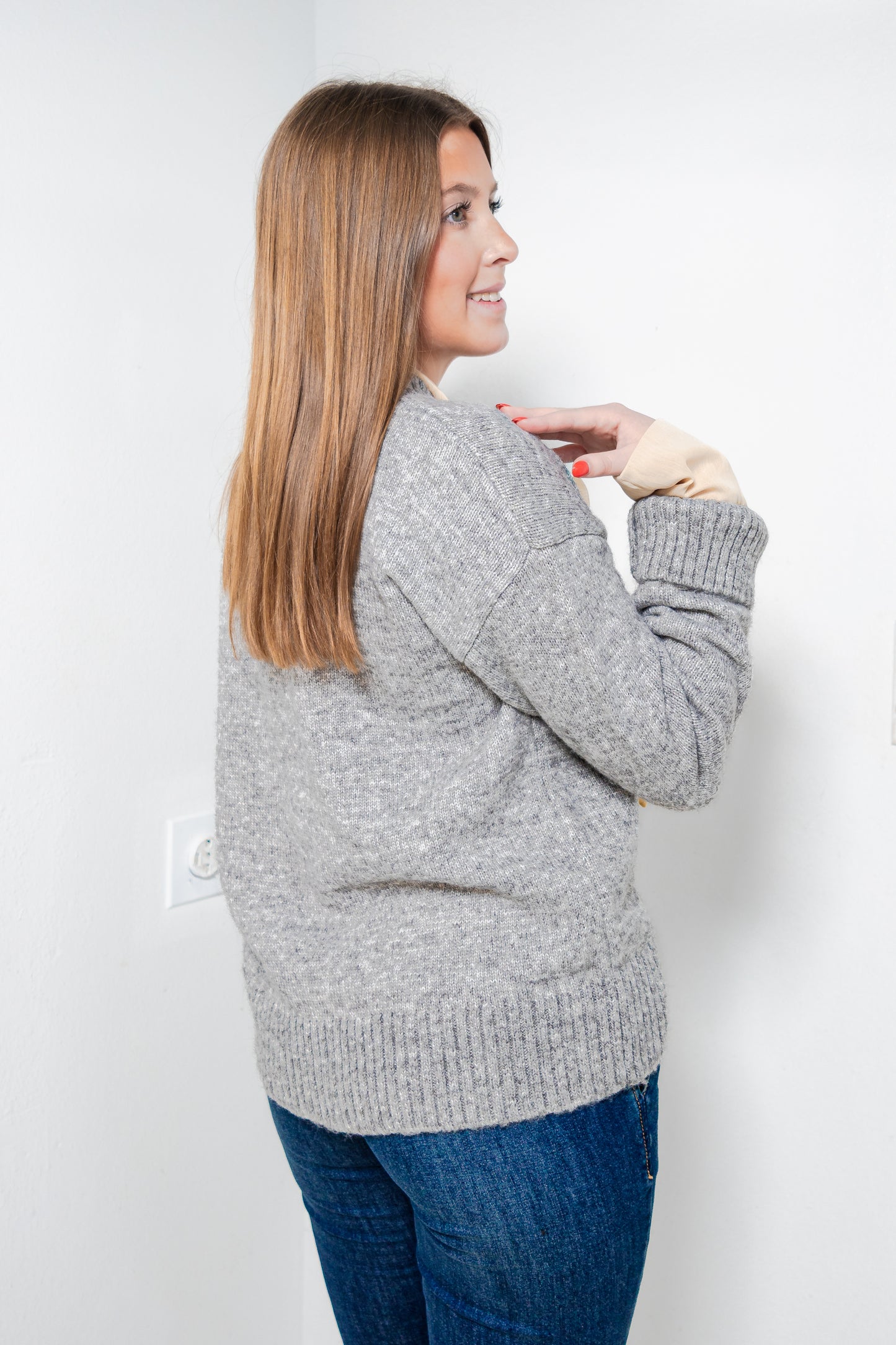 Endless Rose  Knit Sweater w/ Neck Tie