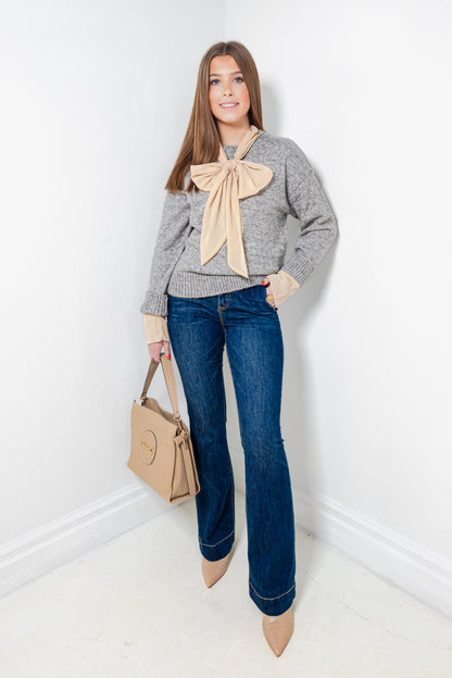 Endless Rose  Knit Sweater w/ Neck Tie