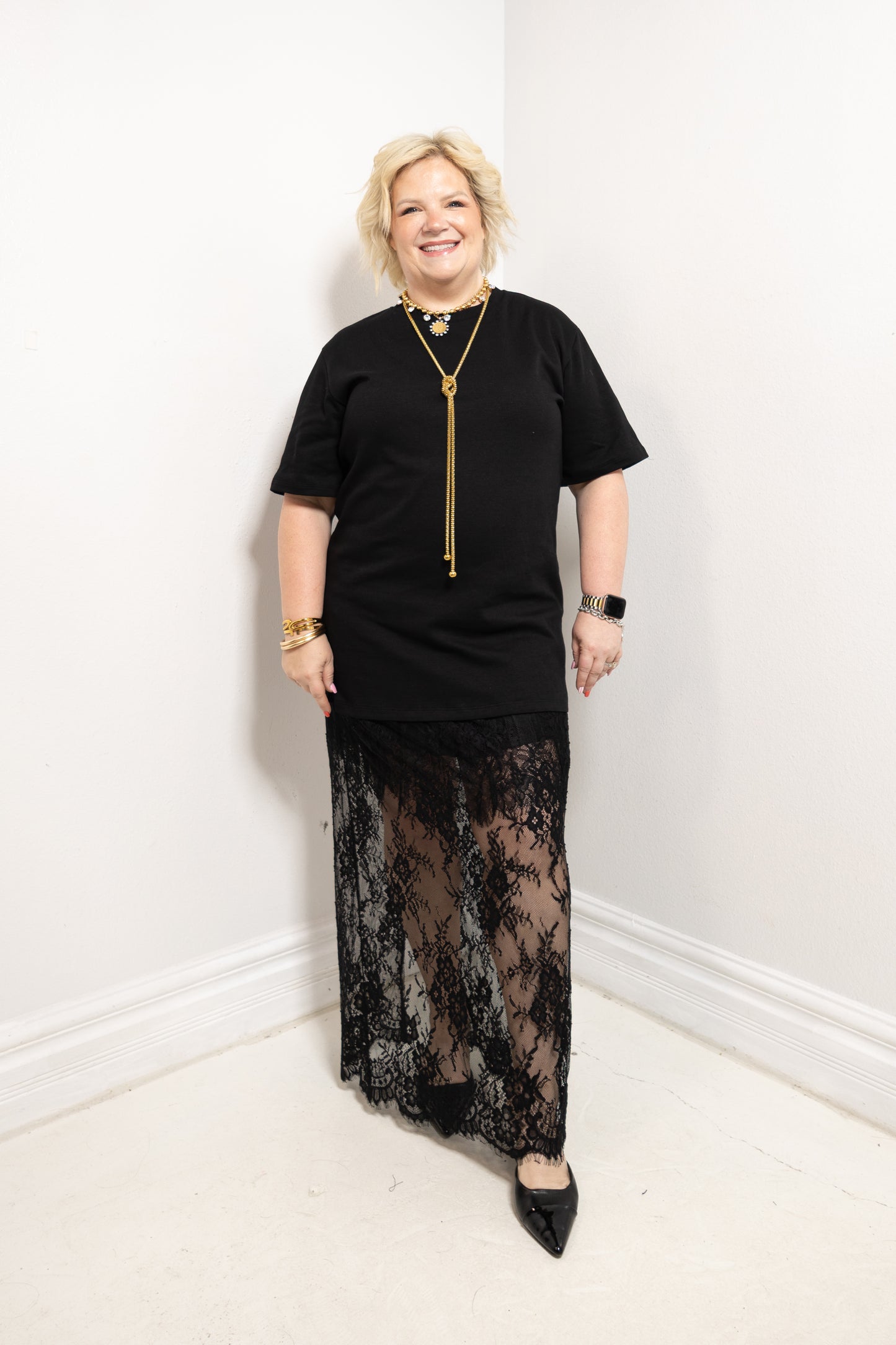 Endless Rose Laced in Elegance Shirt Dress