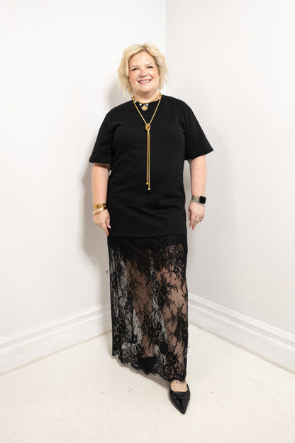 Endless Rose Laced in Elegance Shirt Dress