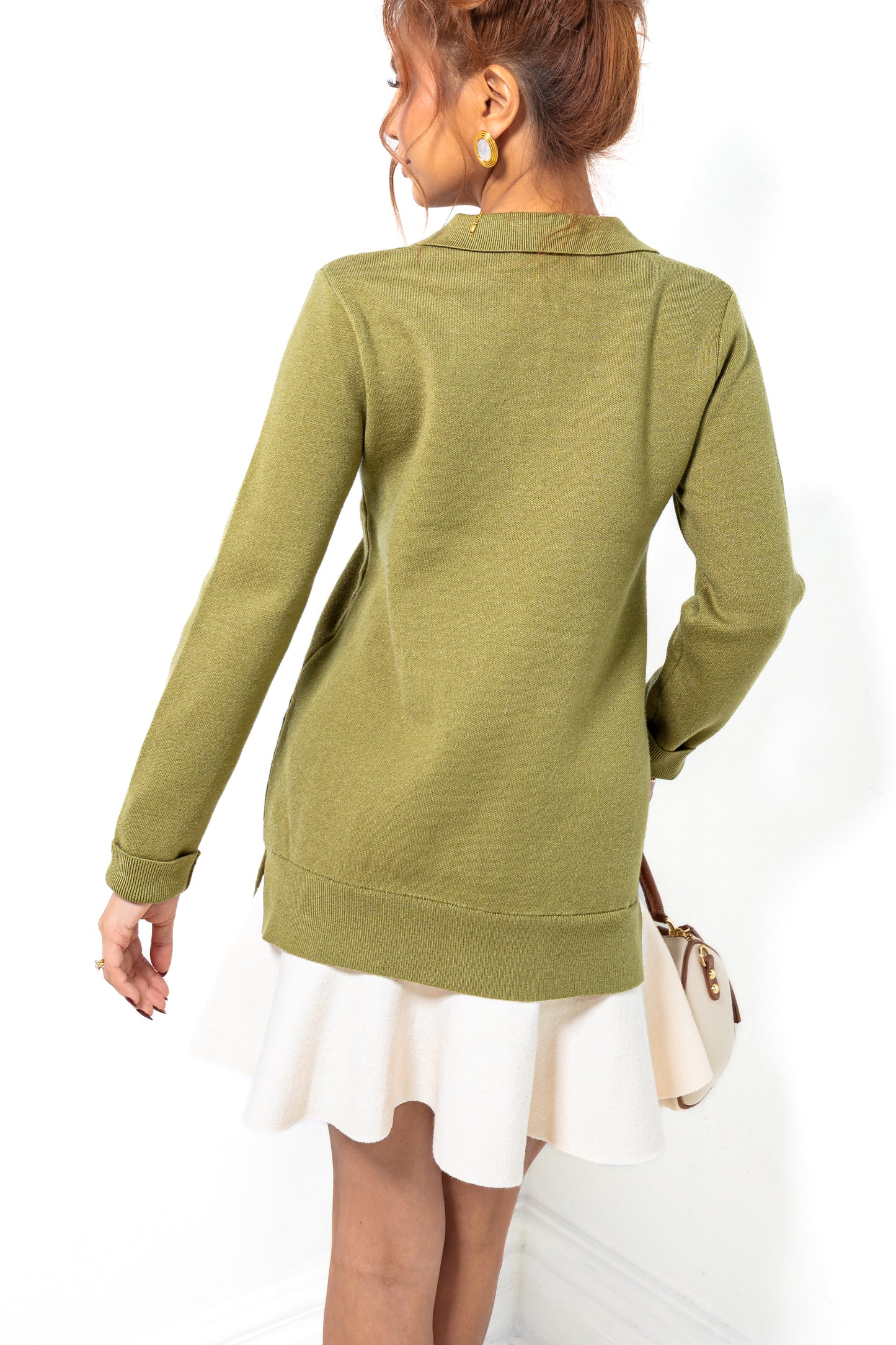 English Factory Argyle Polo Knit Dress