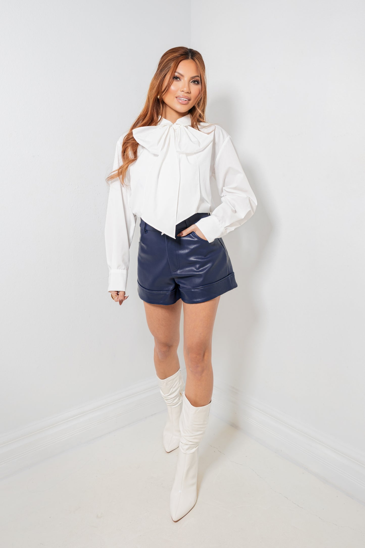 English Factory Bow Button Up Shirt