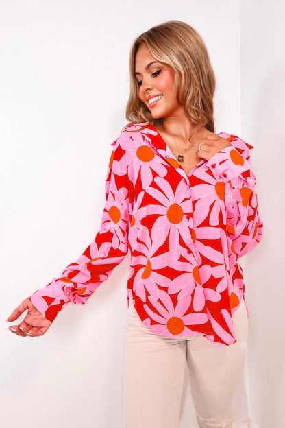 English Factory Daisy Daze Button Down Top