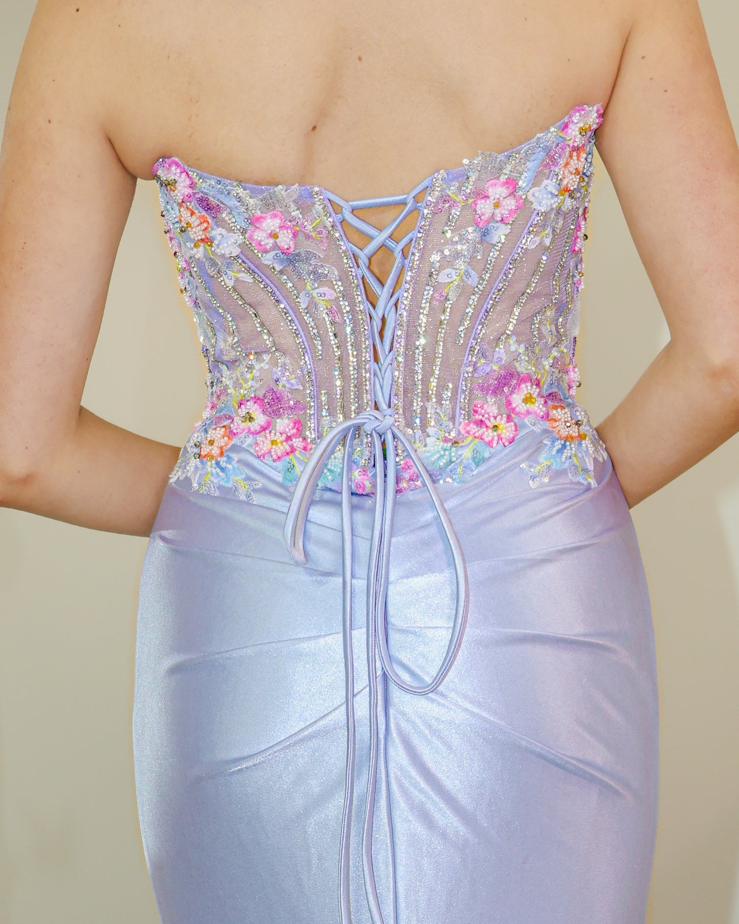 Ethereal Bloom Corset Gown