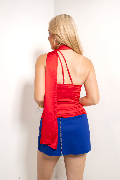 Fan Favorite One Shoulder Scarf Top