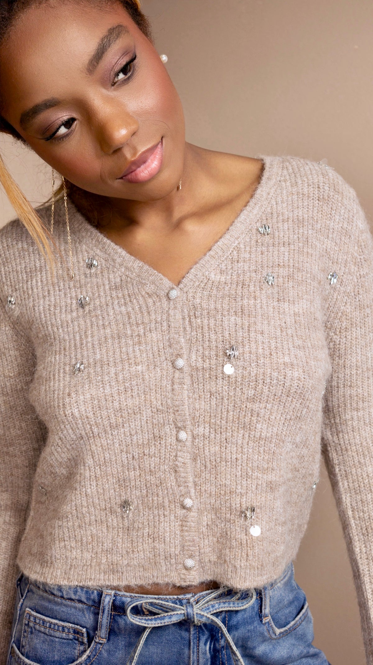 Shimmer Me Pretty Knit Cardigan
