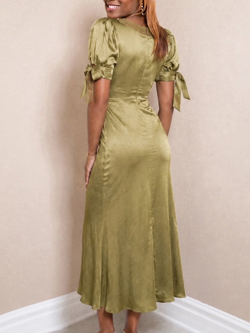 Evergreen Lace Midi Dress