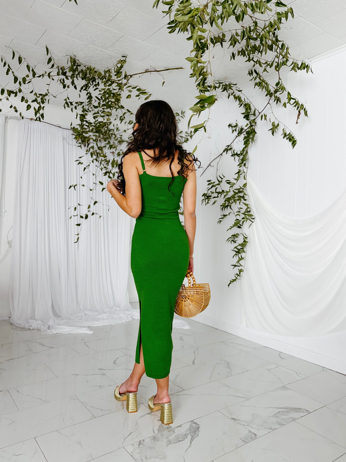 Coastal Ivy Cutout Midi Dress