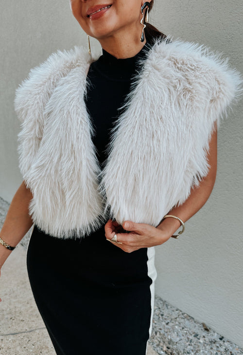 Fauxever Fur Crop Vest-Outerwear-KCoutureBoutique, women's boutique in Bossier City, Louisiana