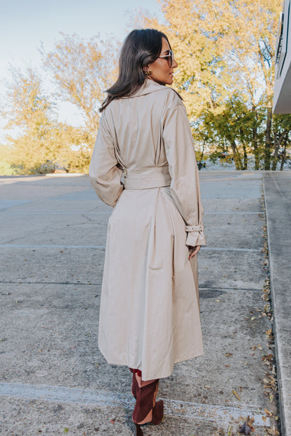 Fifth Avenue Flare Line Belted Trench Coat
