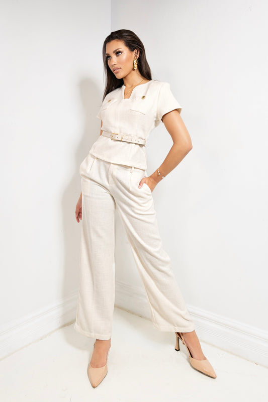 First Class Only Belted Top